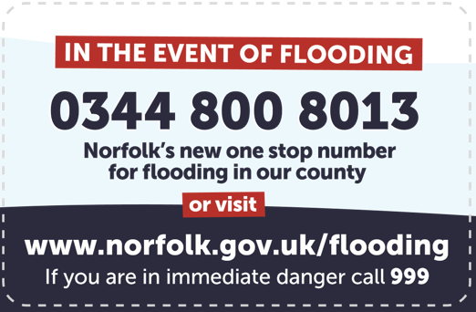 A photo showing the flood emergency number